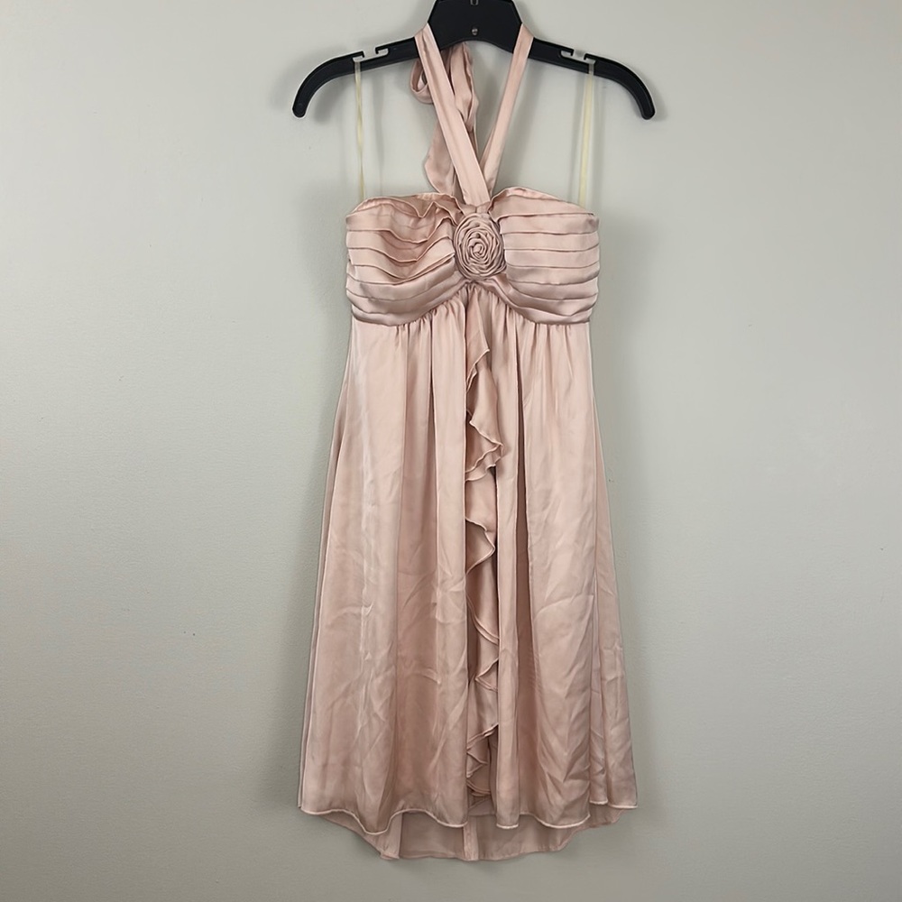 Studio Y Halter-neck, Knee-length Party Dress in Dusty Pink, Sz L